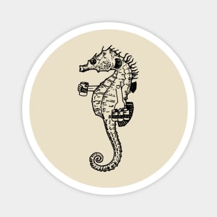 Seahorse Drinking Beer Magnet